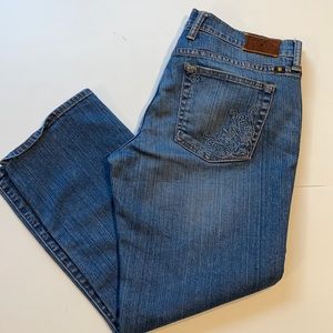 Lucky Brand SZ 8/29 Sweet’N Crop Denim Blue Jeans D31